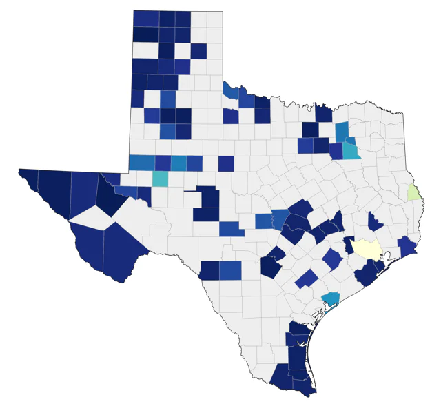 Red-necked Phalarope county map