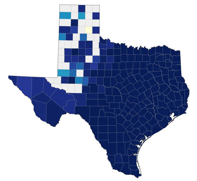 Red-shouldered Hawk county map