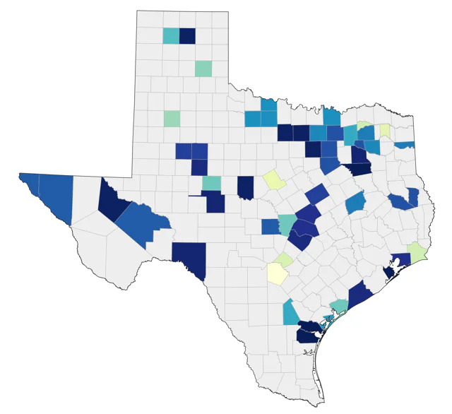Red-throated Loon county map