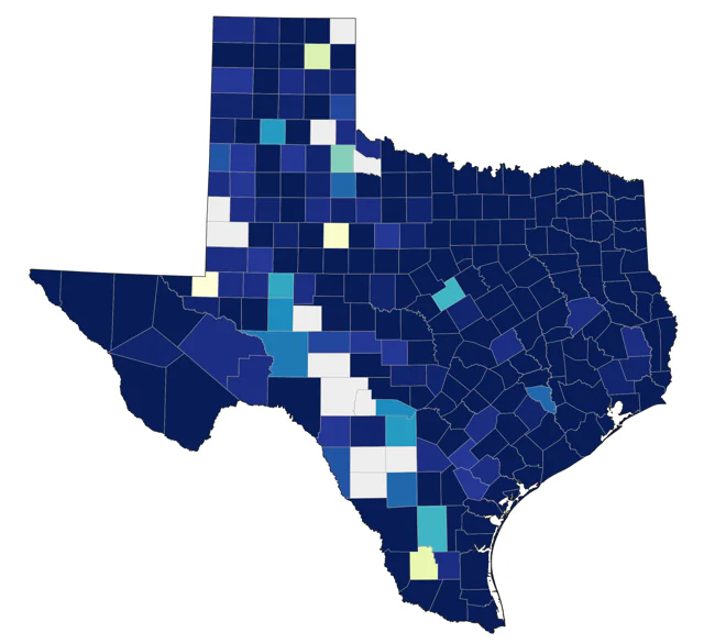Ring-billed Gull county map