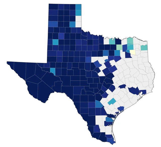 Rock Wren county map