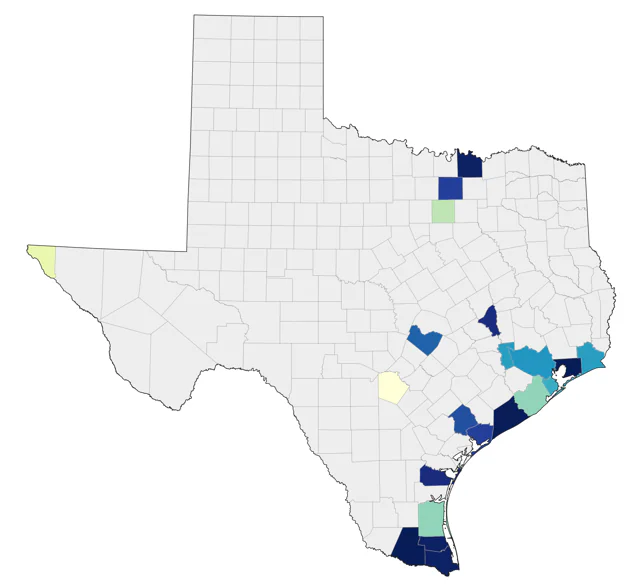 Ruff county map