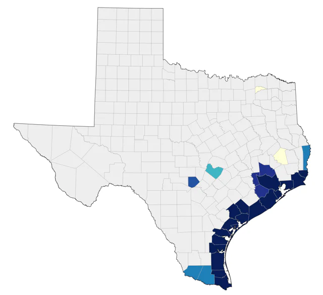 Sandwich Tern county map