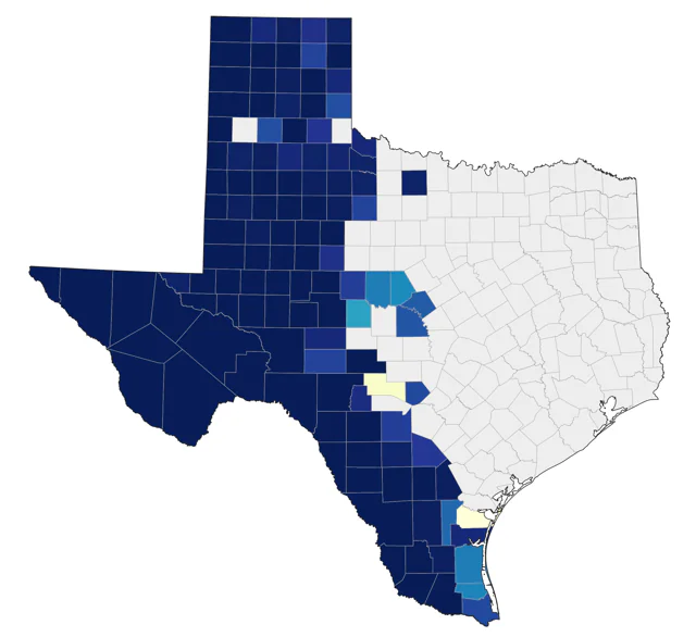 Scaled Quail county map