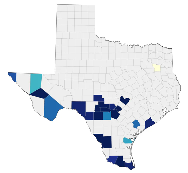 Short-tailed Hawk county map