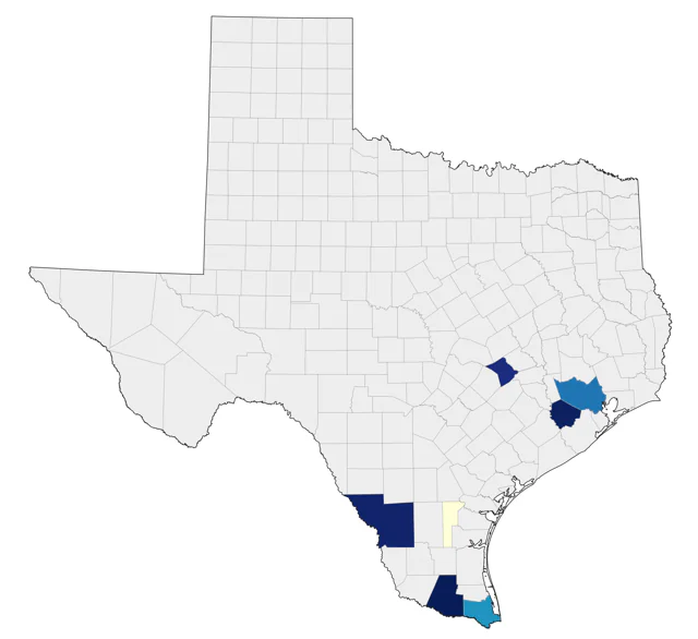 Snail Kite county map