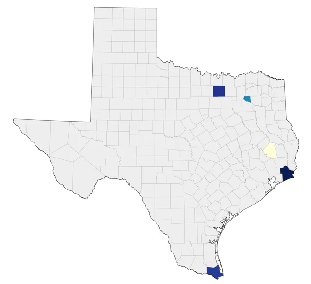 Snow Bunting county map