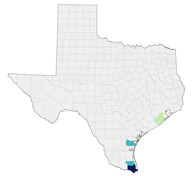 Tamaulipas Crow county map