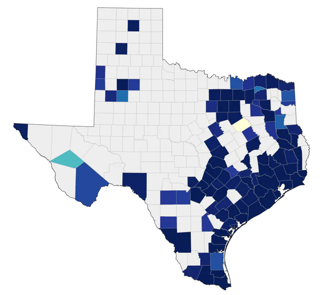 Veery county map