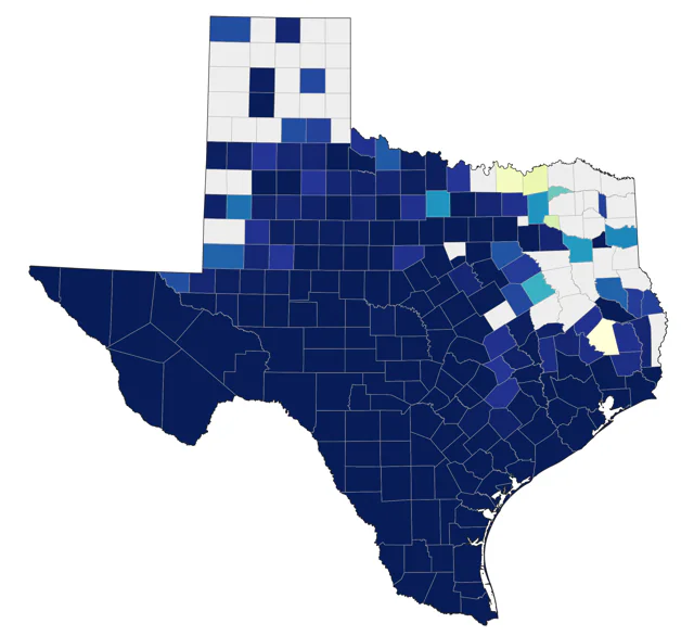 Vermilion Flycatcher county map