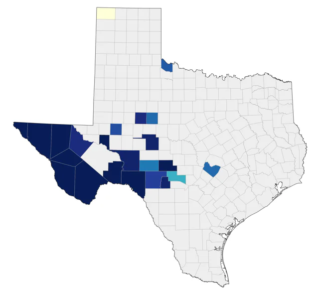 Western Screech-Owl county map