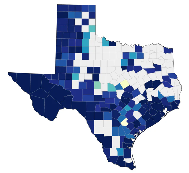 Western Tanager county map
