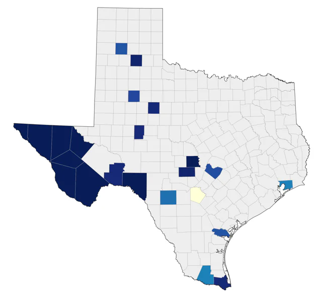 White-throated Swift county map