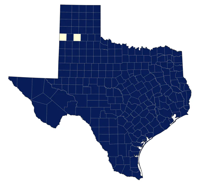 White-winged Dove county map
