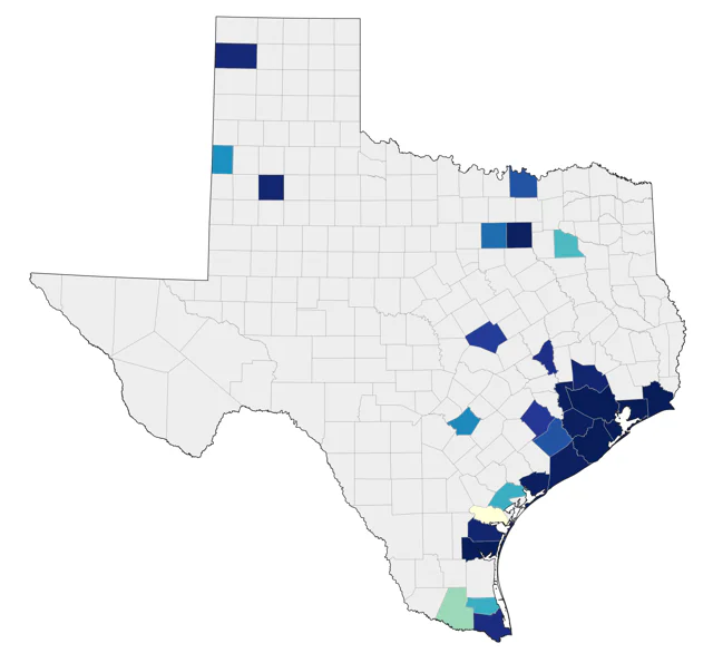 Yellow Rail county map