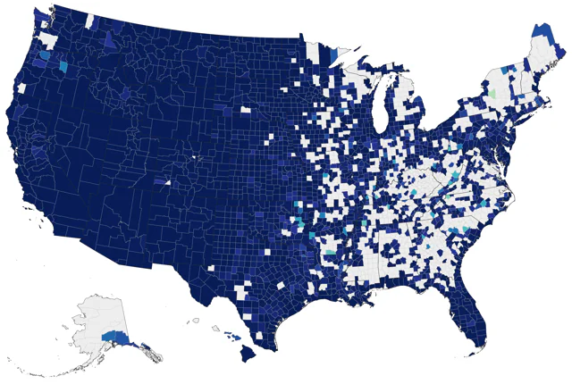 American Avocet county map