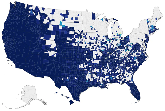American Barn Owl county map