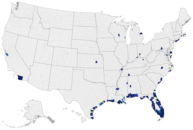 American Flamingo county map