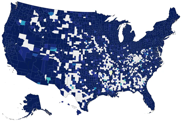 American Herring Gull county map
