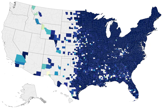 American Woodcock county map