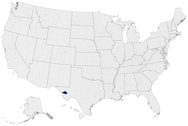 Amethyst-throated Mountain-gem county map