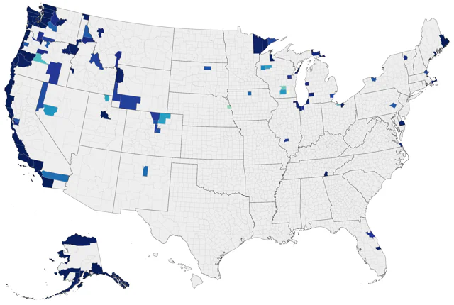 Ancient Murrelet county map