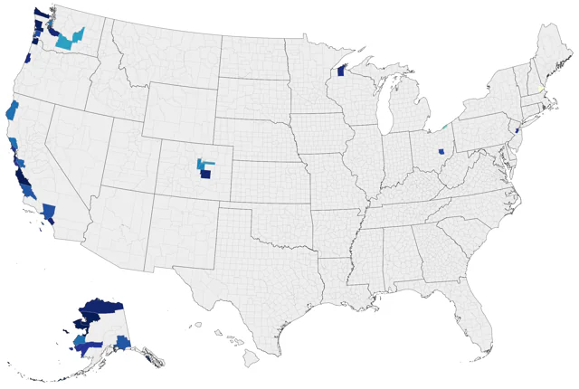 Arctic Loon county map