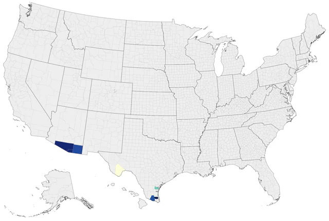 Aztec Thrush county map