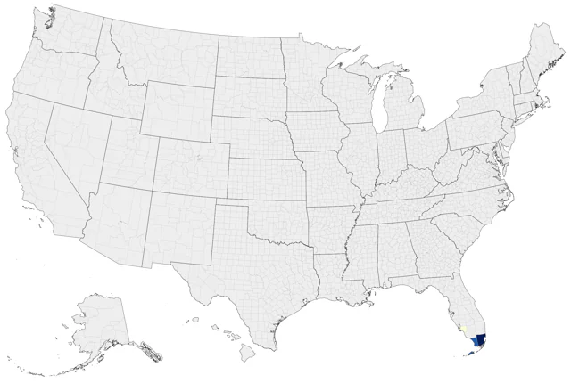 Bahama Swallow county map