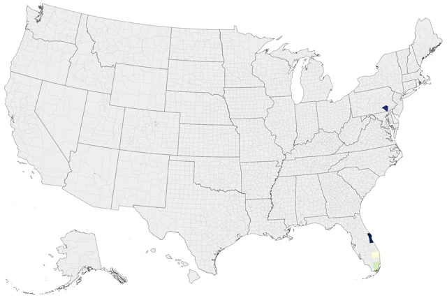Bahama Woodstar county map