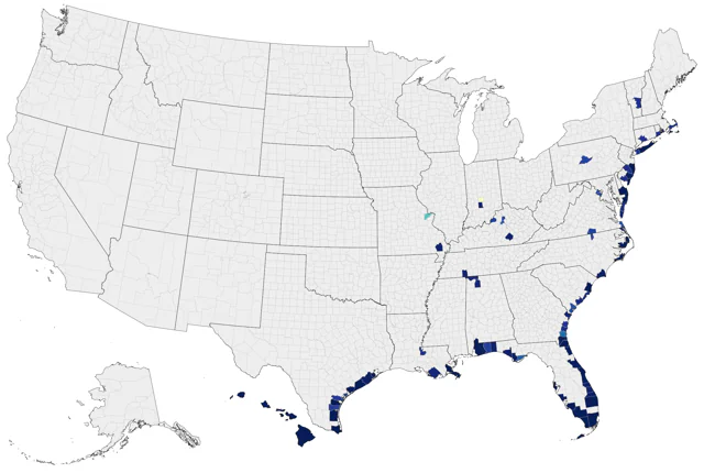 Band-rumped Storm-Petrel county map