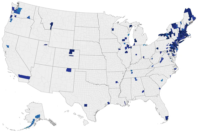 Barnacle Goose county map