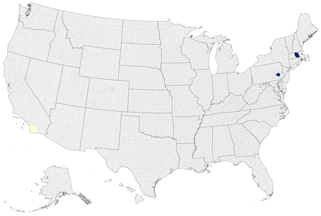 Black-backed Oriole county map
