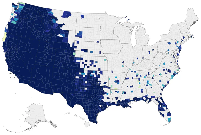 Black-chinned Hummingbird county map