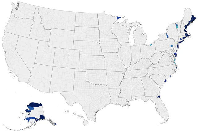 Black Guillemot county map