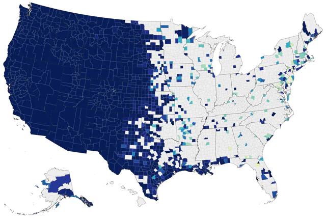 Black-headed Grosbeak county map