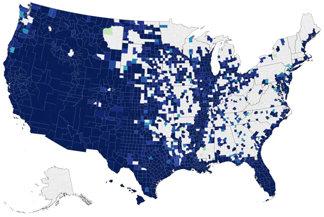 Black-necked Stilt county map
