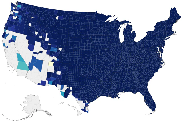 Blue Jay county map