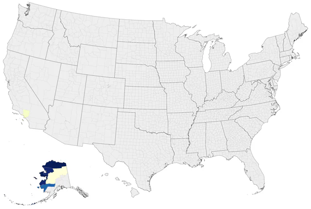 Bluethroat county map