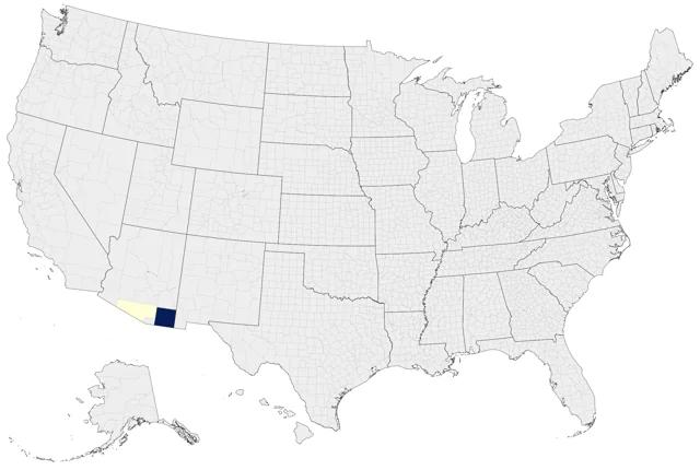 Brown-backed Solitaire county map