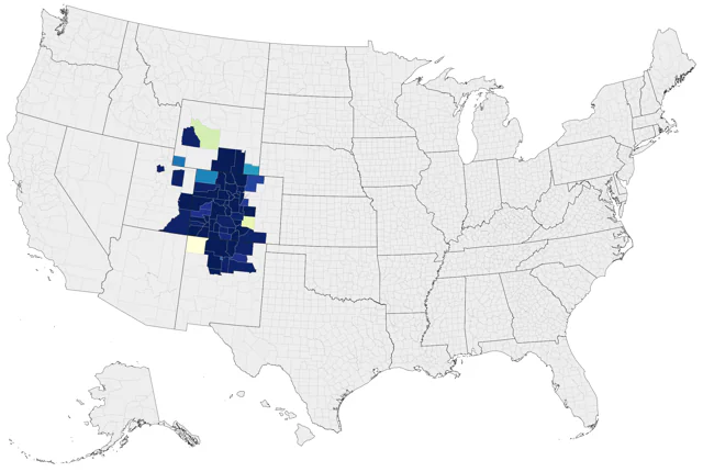 Brown-capped Rosy-Finch county map
