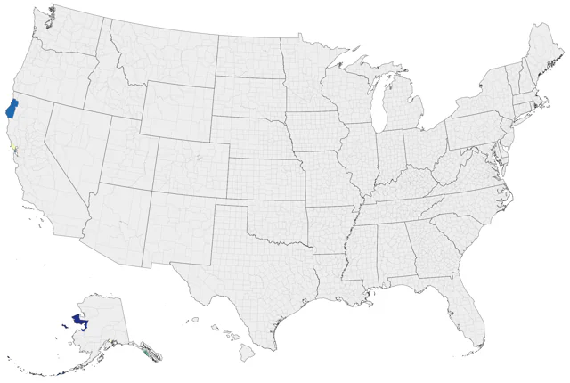 Brown Shrike county map