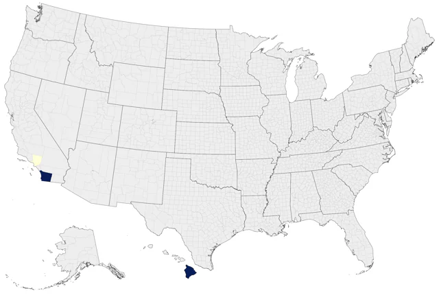 Burrowing Parakeet county map