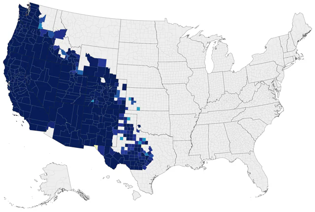 Bushtit county map