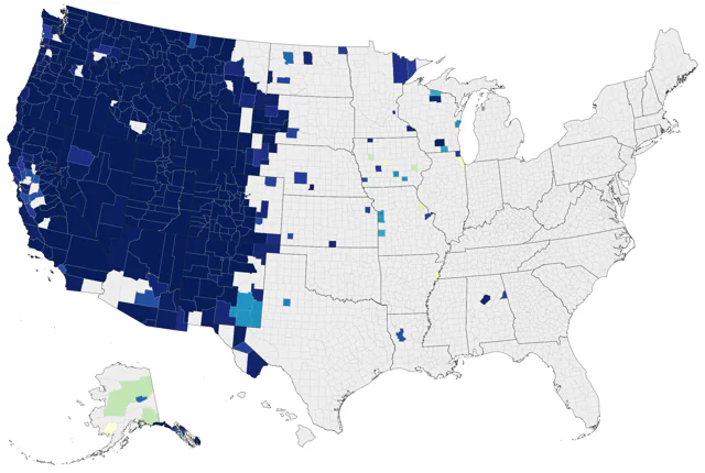 Clark's Nutcracker county map