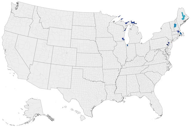 Common Chaffinch county map