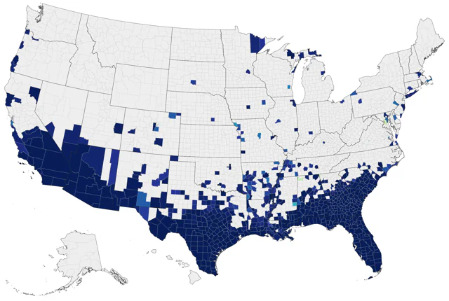 Common Ground Dove county map