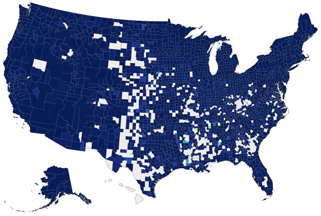 Common Loon county map
