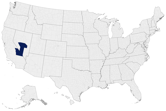 Common Ostrich county map