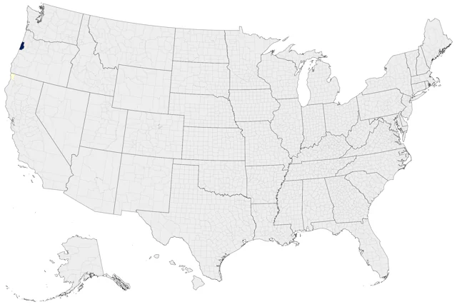 Common Scoter county map